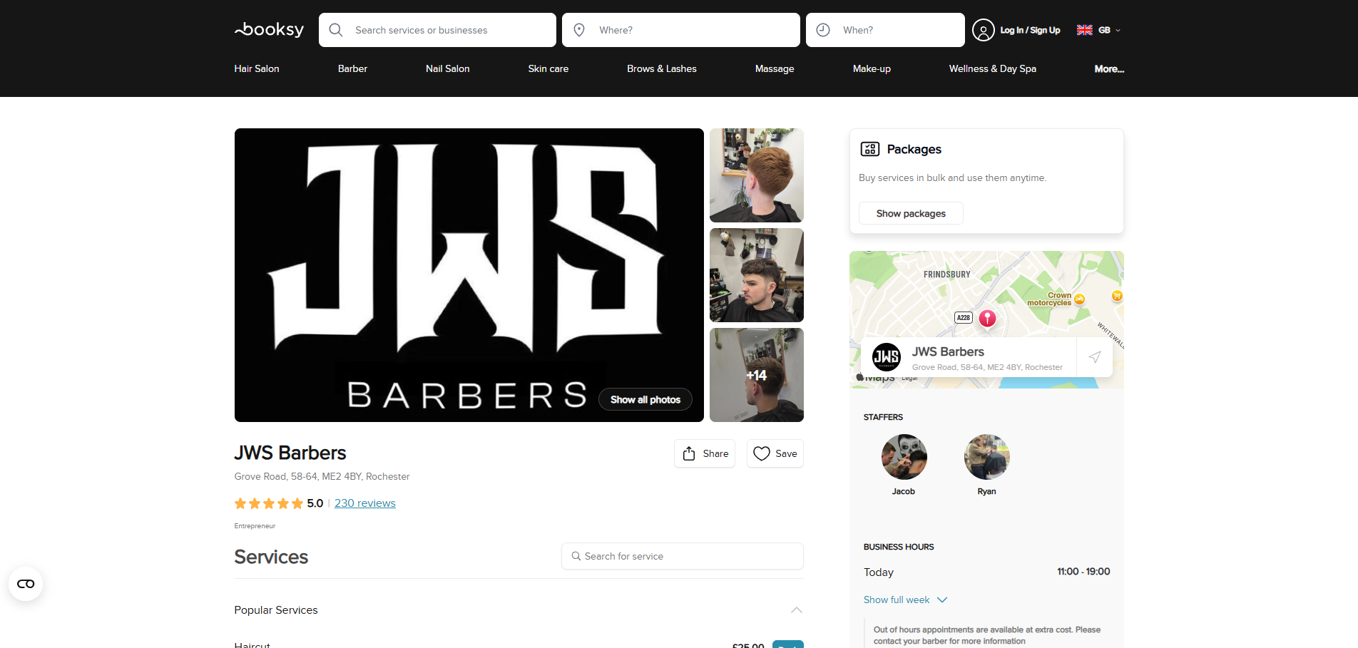 JWS Barbers before Craft & Code Digital